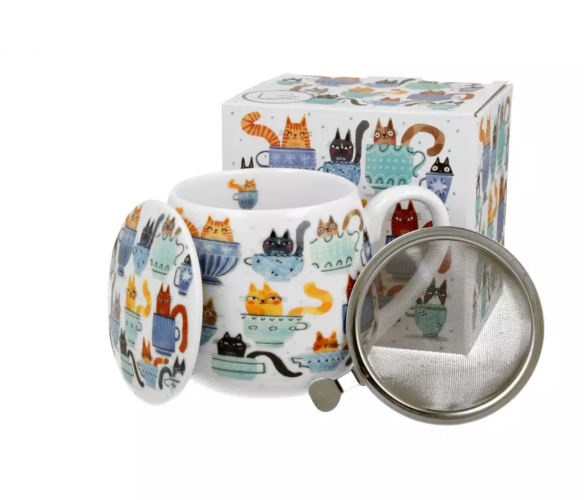 Kubek z zaparzaczem koty